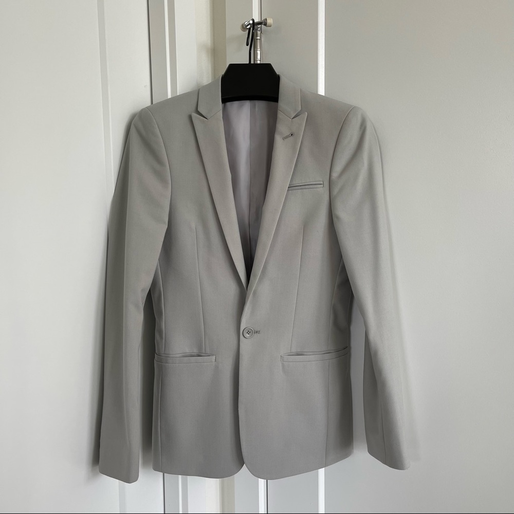 ASOS Super Skinny Blazer in Light Grey